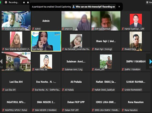 SECARA VIRTUAL, FKIP UPP LAKUKAN KERJA SAMA DENGAN PULUHAN SLTP DAN SLTA DI ROHUL