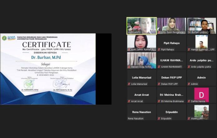 MELALUI WORKSHOP SISTEM AKREDITASI LAMDIK II, SALAH SATU TRIK FKIP UPP PEROLEH AKREDITASI UNGGUL