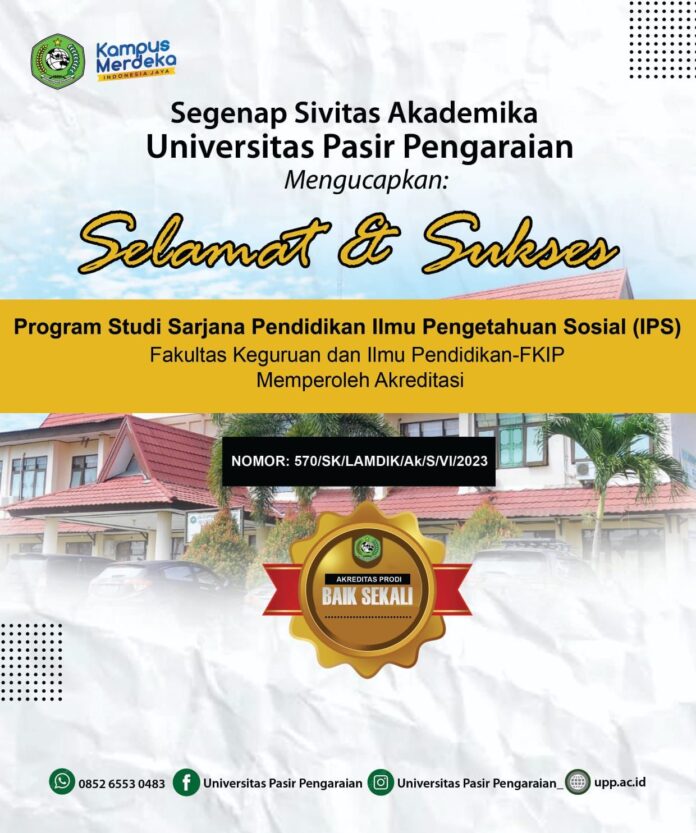 Prodi Pendidikan Ilmu Pengetahuan Sosial UPP Raih Akreditasi Baik Sekali dari Lamdik