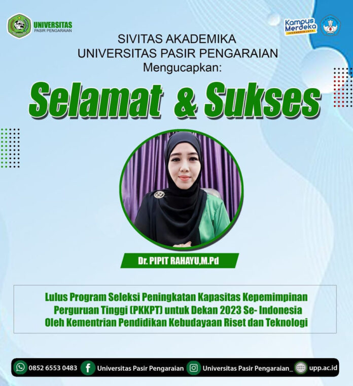 Membanggakan, Dekan FKIP UPP Lulus Seleksi PKKPT se-Indonesia