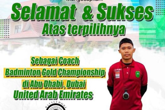 Dosen Porkes UPP Terpilih sebagai Coach Badminton Championship di Abu Dhabi